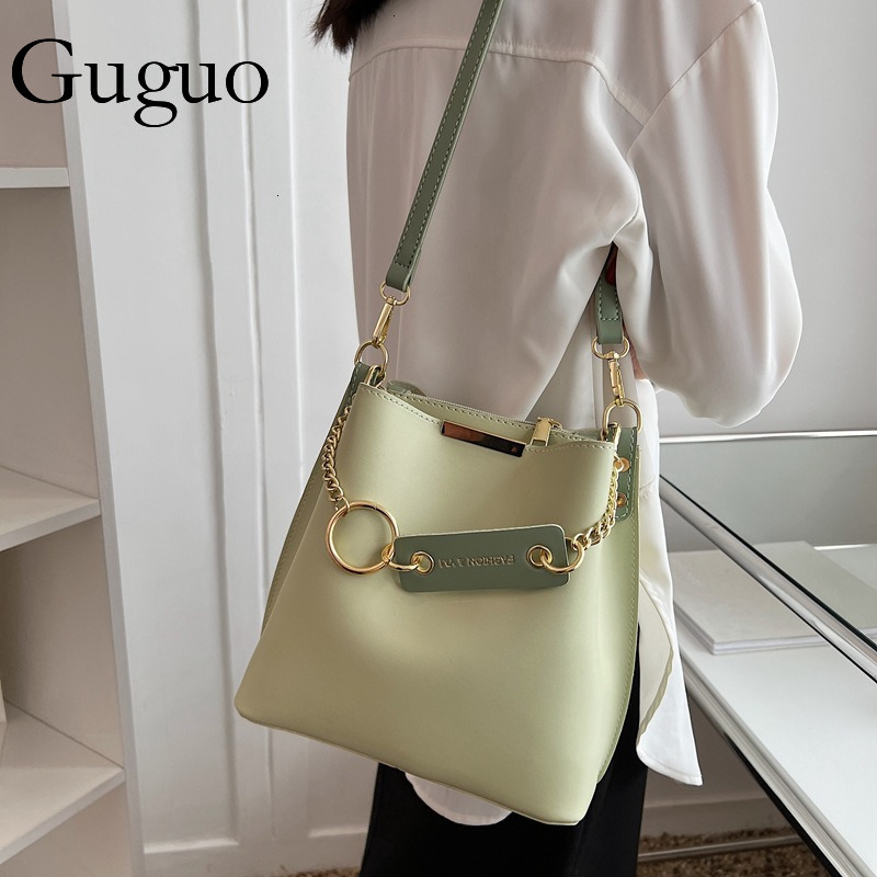 Guguo Designer Bag Handheld Bucket Bag For Women, High-end Exquisite Large Capacity Crossbody Bag, Versatile Niche Fashion Single Shoulder Underarm Ba