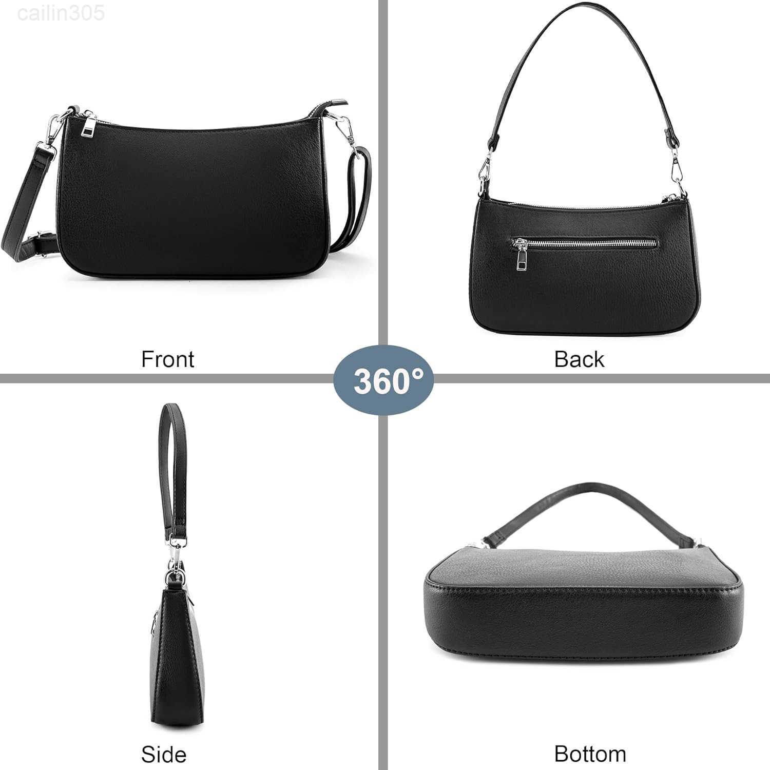 Small Shoulder bag with 2 Removable Straps Cross Body Clutch Purse Handbag for Women Z250922