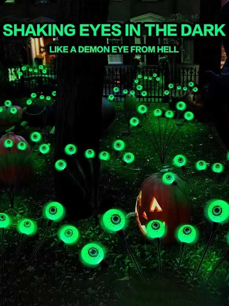 Halloween Lamp Outdoor Solar LED Lawn Light Ghost Eyes Lamp Holiday Party Light Christmas Gift Lamp Yard Decoration String Light C250922