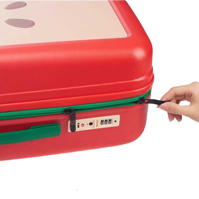 Green Apple Red Apple Design Suitcase 20inch 24inch Carry On Wheeled Luggage with TSA Lock Durable Quiet Silent Wheels Unis H260522
