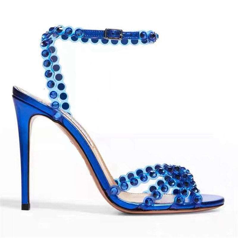 Custom New Style High Heel With Rhinestones Open Toe Customized Stiletto Shoes Ladies Sandals