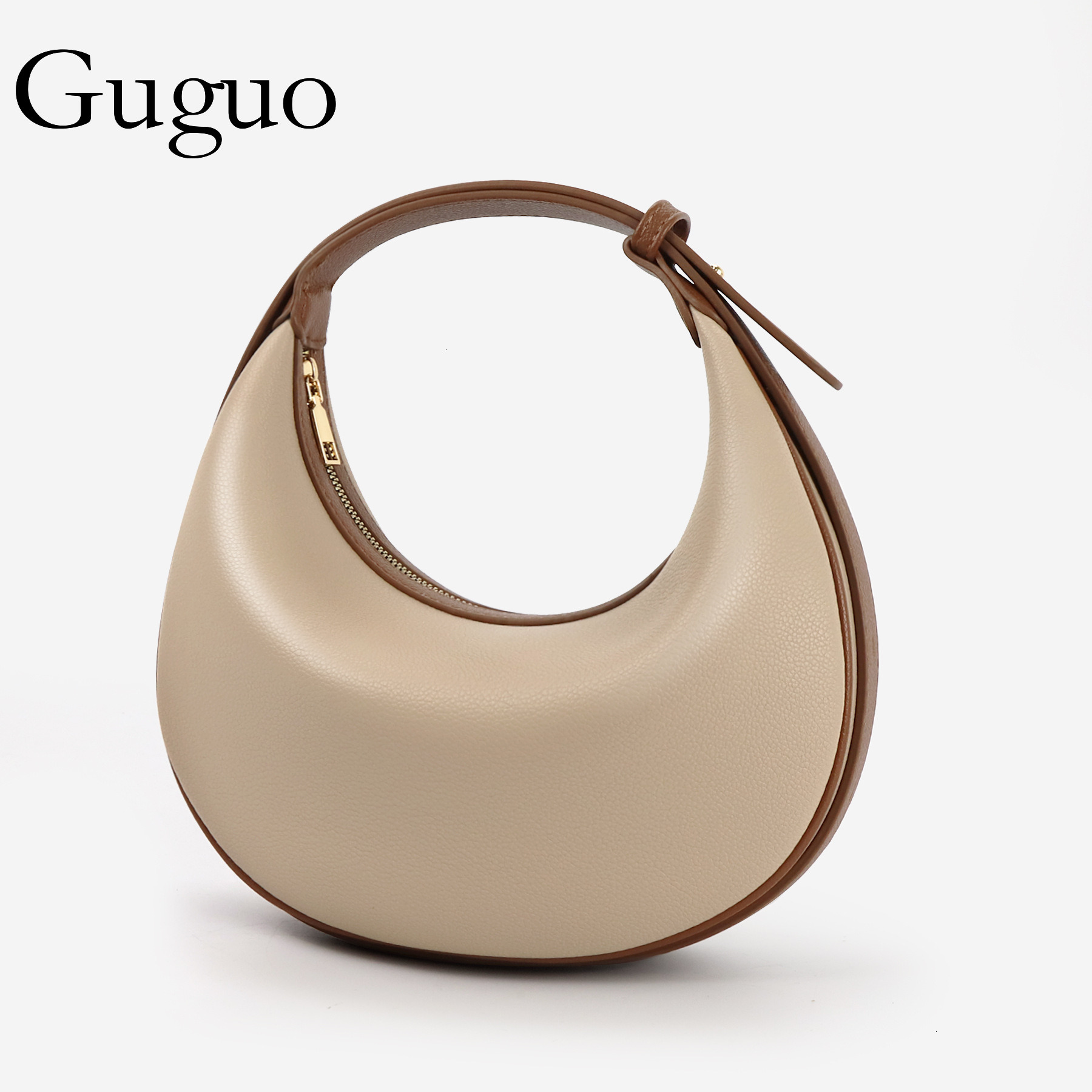 Guguo Designer Bag In Stock New Half-moon Bag With Adjustable Shoulder Strap, Handheld And Luxury Bag Crossbody Shoulder Bag, Trendy Crescent Bag, Dum