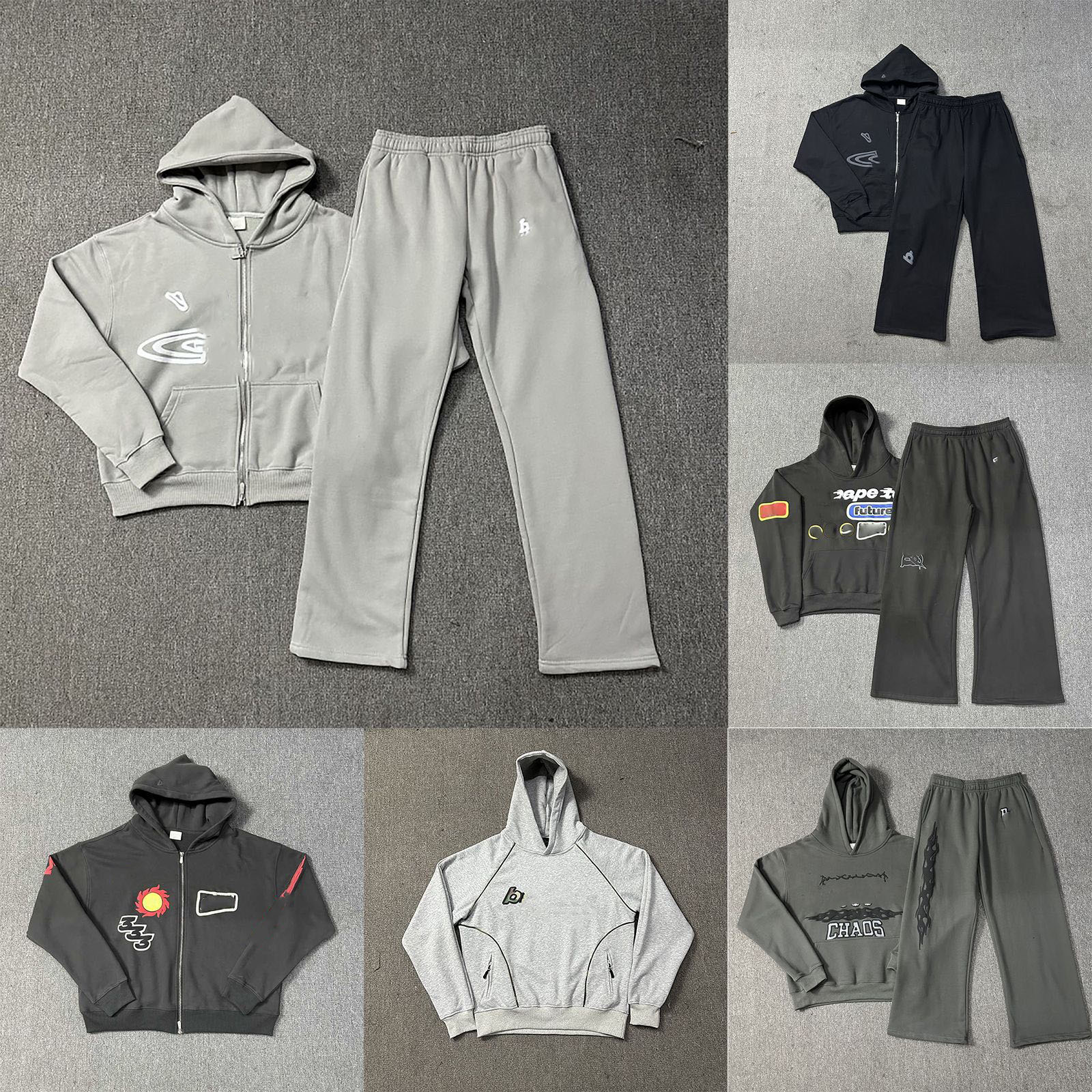 Designer Mens Tracksuit Foam Print Womens Tracksuit Autumn Winter Mens Vintage Hoodie Loose Casual Sweatshirt Sweatpant Set