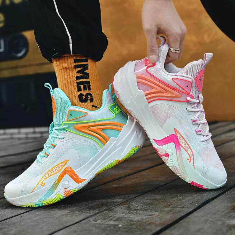 Designer basketball shoes anti slip, wear-resistant shock-absorbing practical lightweight soft soled breathable mesh student sports shoes Z 9.8-2