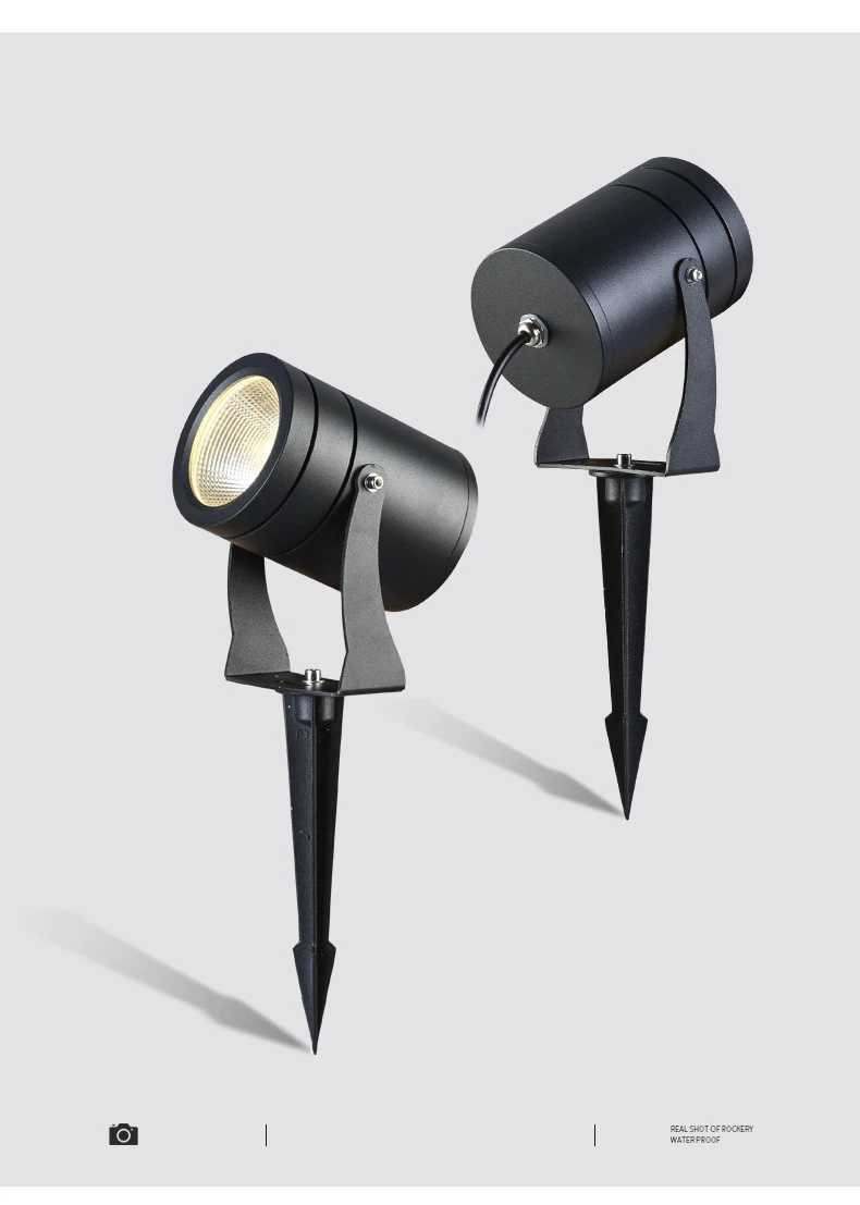 Dimmable Outdoor LED Garden Lighting 5W 7W 10W 15W Spike Lawn Lamp Waterproof Lighting Garden Path Spotlights AC220V DC12V 24V C250922