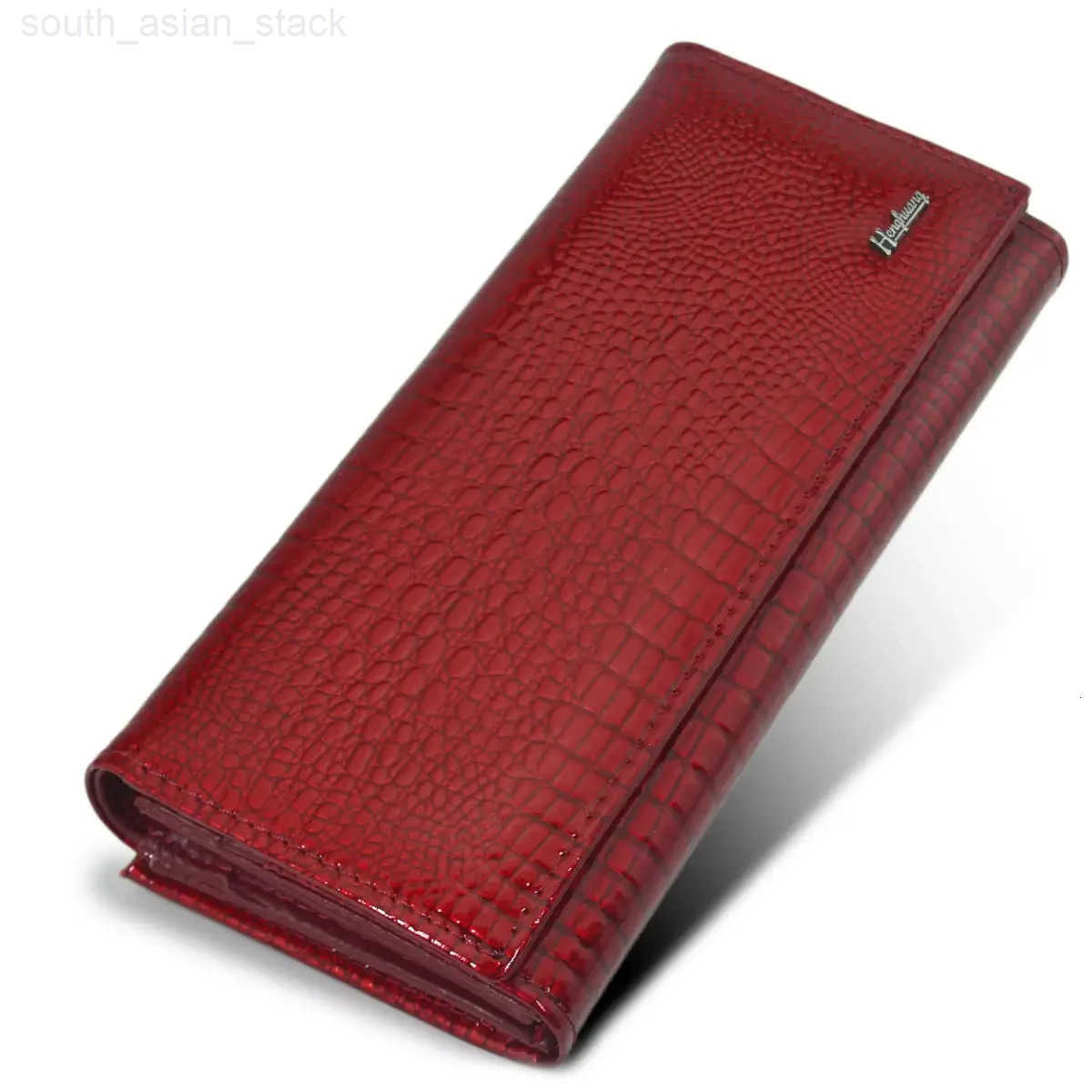 Designer Genuine Leather Women Wallet Female Long Clutch Money Bag Luxury Brand Alligator Leather Ladies Coin Purse Wifes Gift Z250922