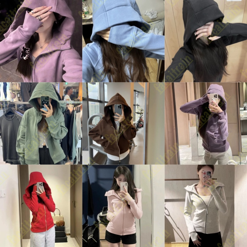 Autumn Winter Womens Hoodie Fashion Loose Long Sleeve Yoga Hoodies Fashion Zipper Sweatshirts Yoga Wear Fittness Running Jackets