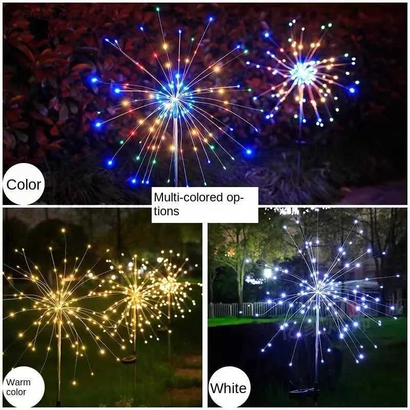 2025 New LED Solar Firework Lights Waterproof Garden Fairy Lights Outdoor Dandelion Lawn Lamp for Patio Decor C250922