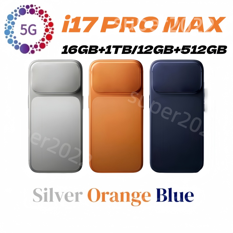 i15- i16-i17 Pro Max 16+1tb mobile phone cell phone Free logistics USPS 5G smartphone 512GB WCDMA full screen HD+Android operating system USB-C 3.0 20MP camera