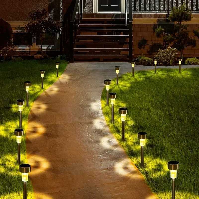 124Pcs Outdoor Solar Lights Garden Lamp Solar Powered Waterproof Landscape Path LED Light For Yard Backyard Lawn Patio Decora C250922