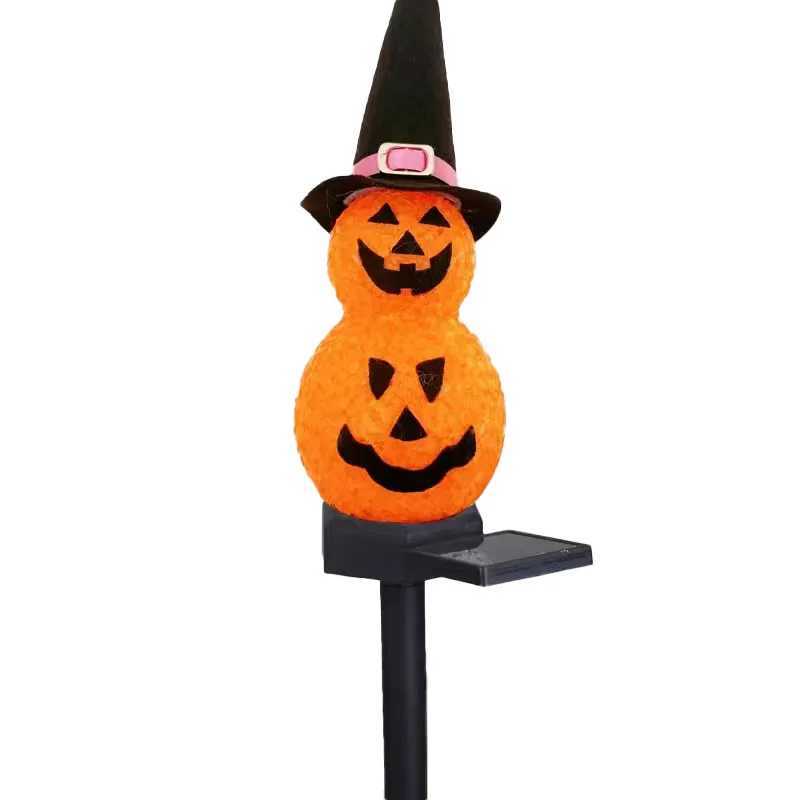 Halloween Pumpkin Solar Lights For Garden Holiday Decoration Waterproof Lawn Light Horror Theme Decor Ground Plug Lights 015 C250922