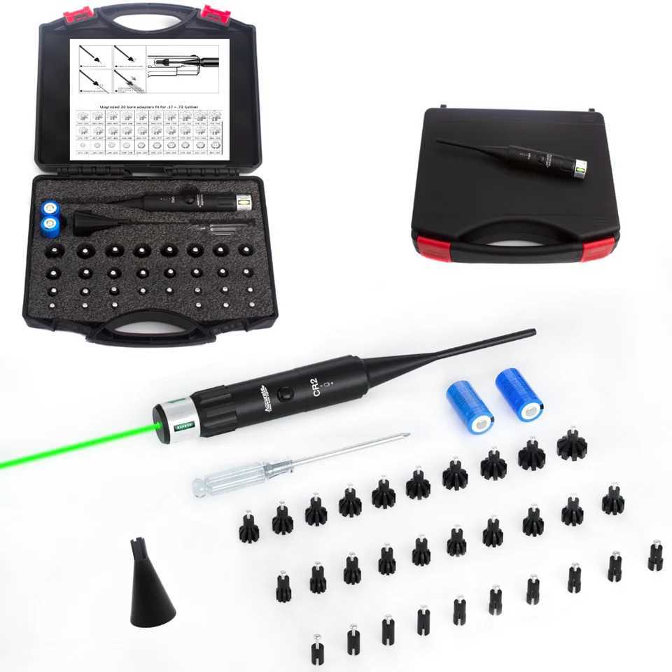 Laser Bore Sight with 30Adpaters 177 22 9MM 3006 223 12GA Rifle Laser Collimator Universal Laser Boresighter X250922