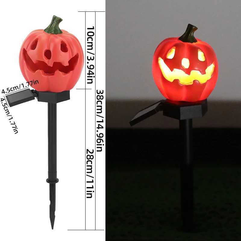 Solar LED Pumpkin Lights Resin Craft Outdoor Landscape Lawn Decor for Halloween Garden Pathway Yard Festive Decoration Lamps C250922