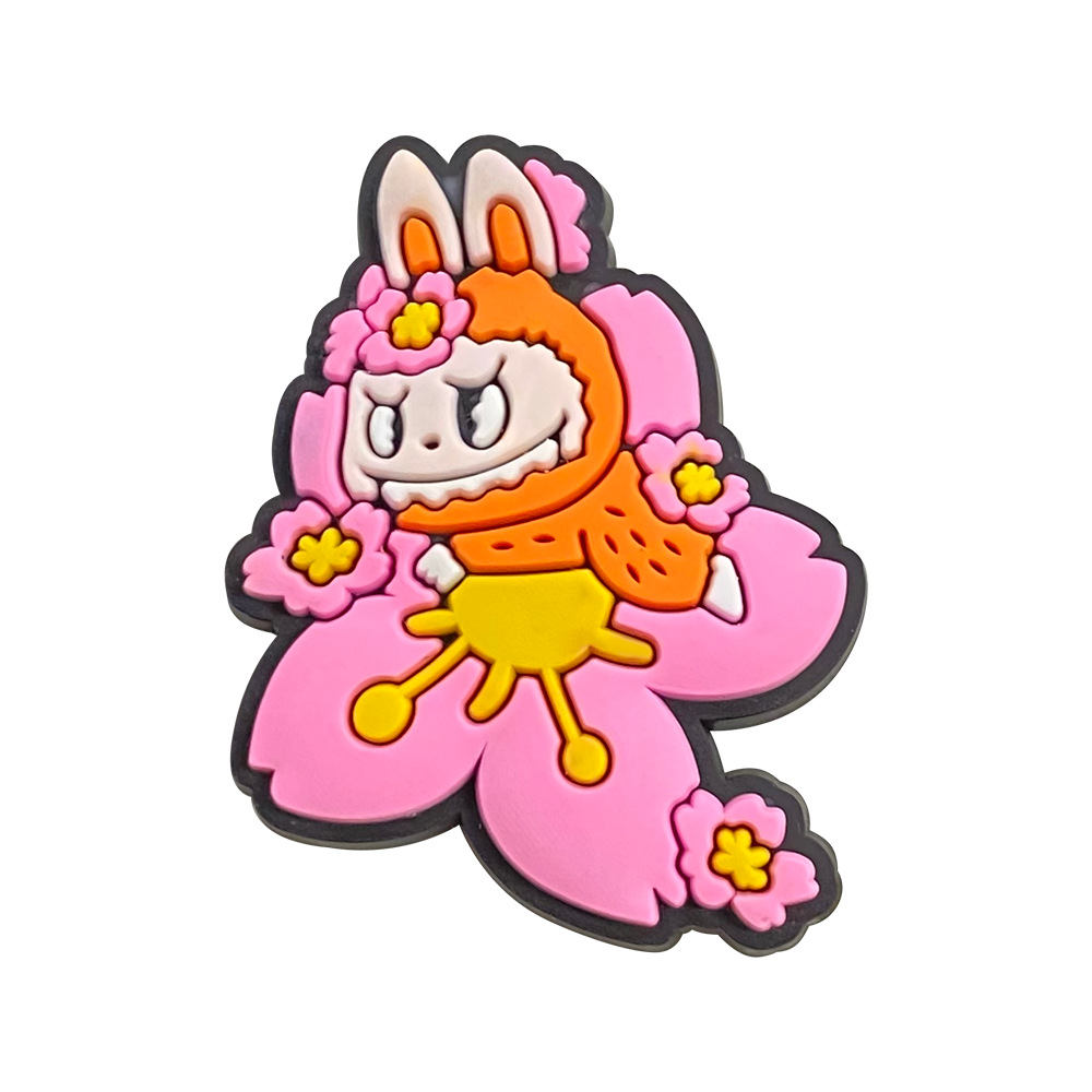 Wholesale labubu PVC decorative buckle hole shoe flower