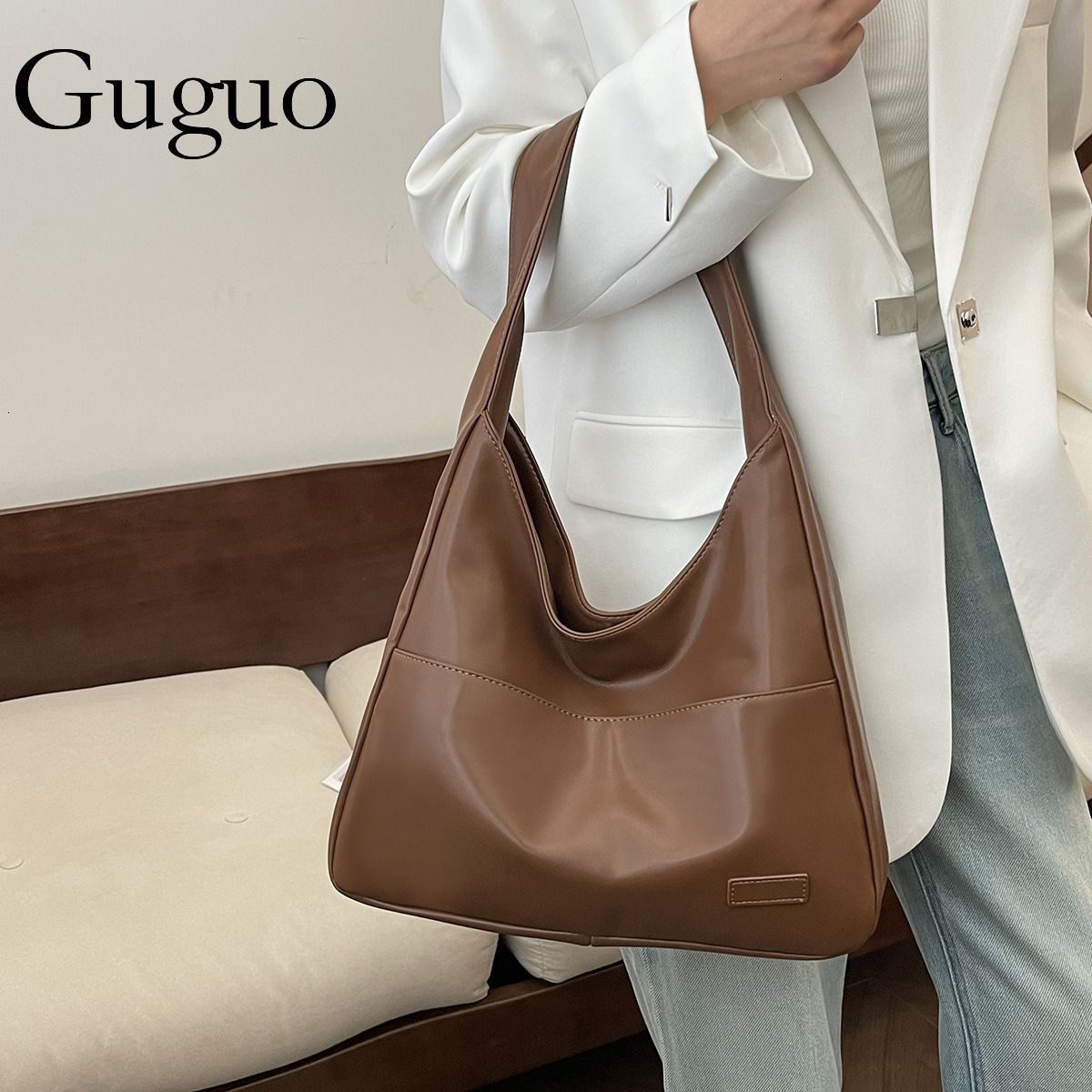 Guguo Designer Bag Bag Autumn 2025 Luxury Bag New Women's Tote Bag Shiling Large Capacity Shoulder Bag Handbag Crossbody Shoulder Bag