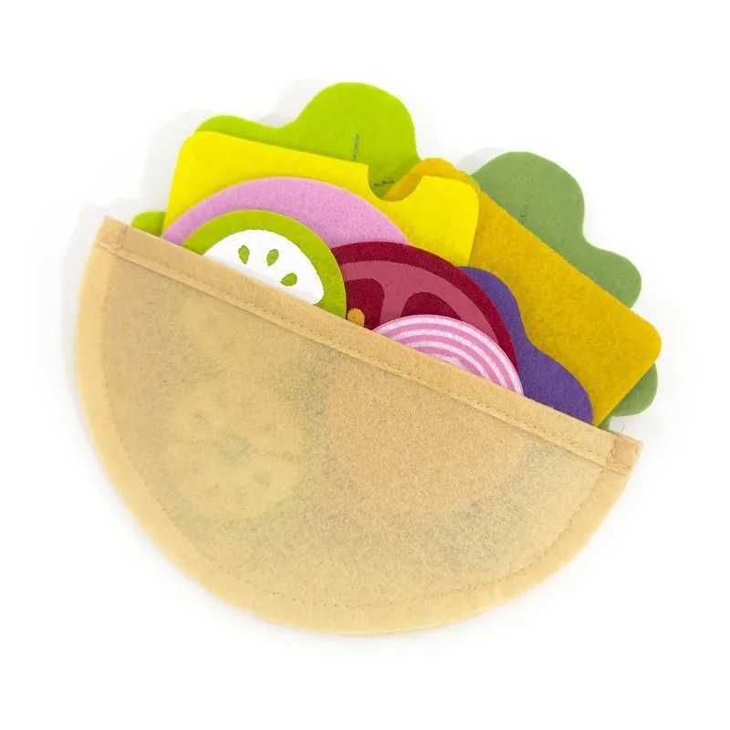 28PCS Felt Food Burger Sand Food Set Children Pretend to Play Food Sand Toys Childrens Kitchen Role Playing Gifts C250922