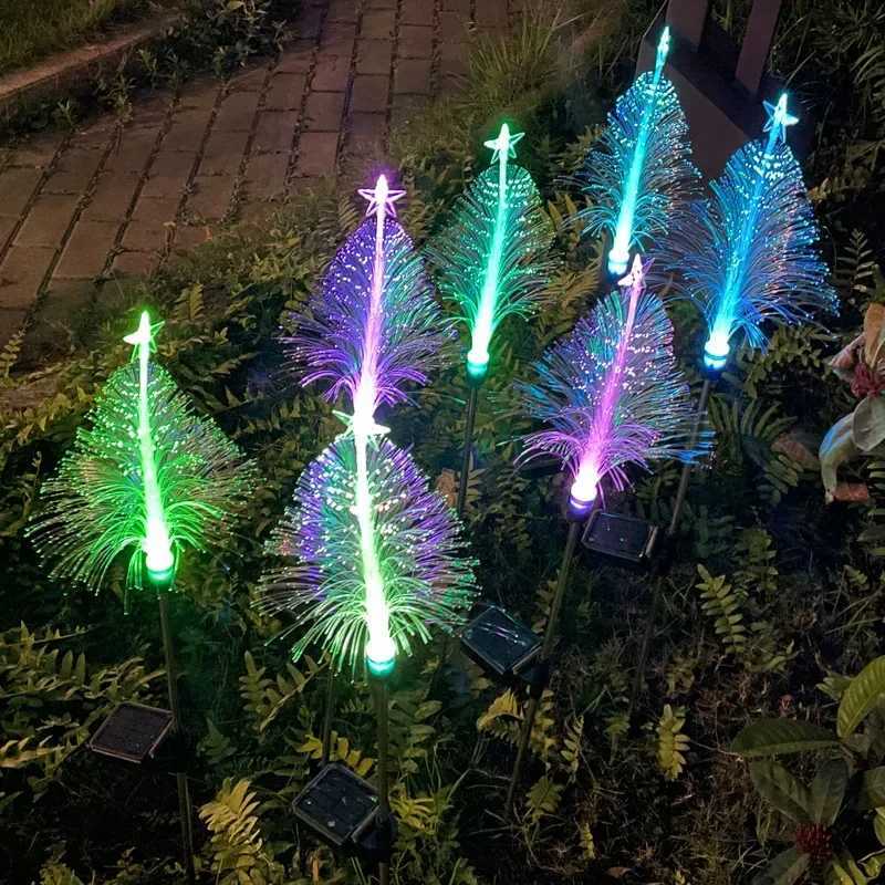 2025 Christmas Solar Jellyfish Garden Lights Outdoor 7 Color Waterproof LED Lawn Lamp for Christmas Party Decoration C250922