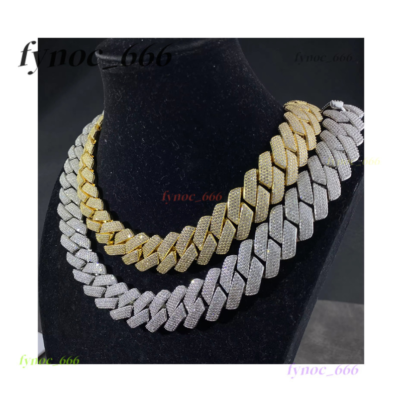 Iced Out 4rows 16mm VVS Moissanite Miami Cuban Link Chain Pass Diamond Tester GRA Hip Hop 925 Sterling Silver Bracelet