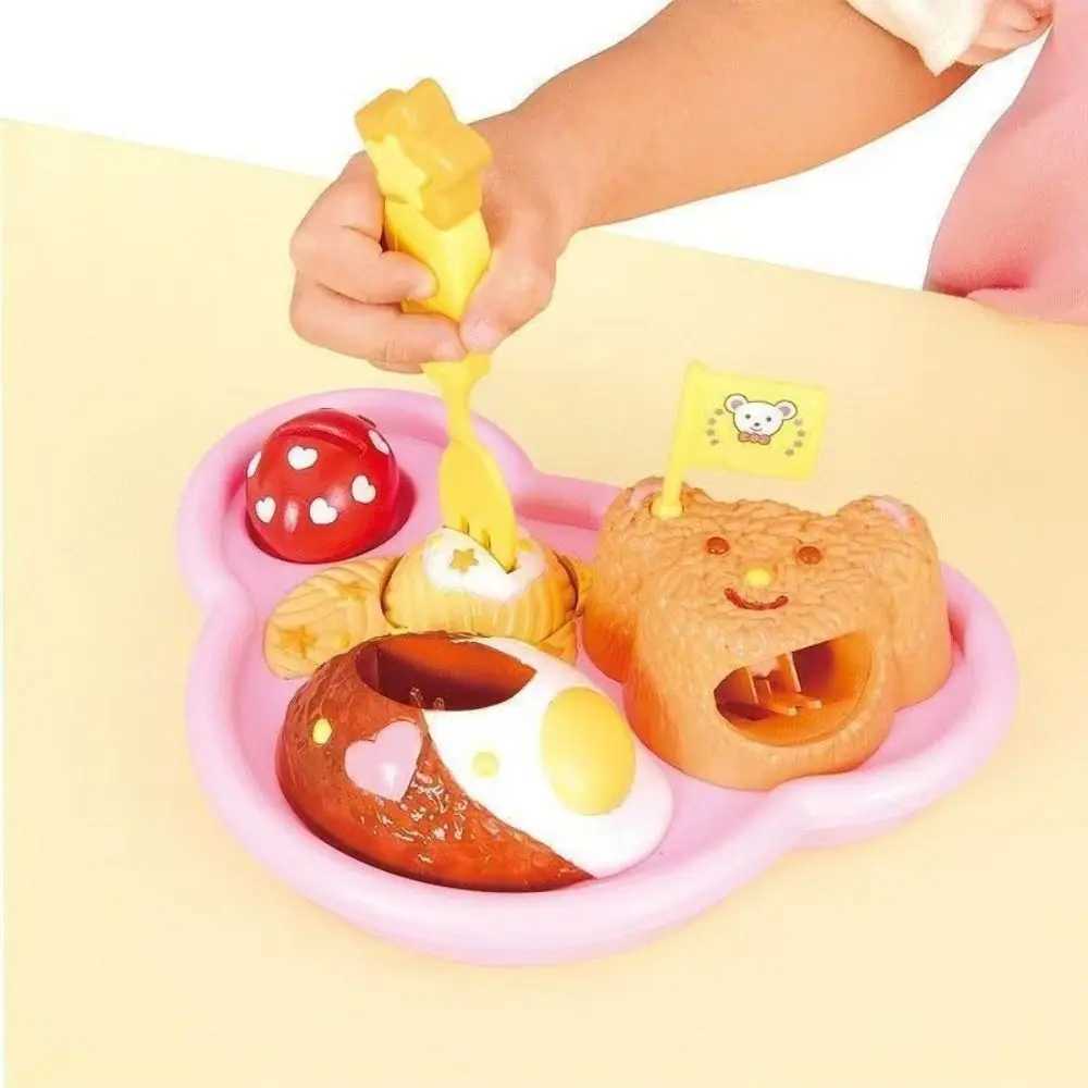 Bear Box Food Feeding Toys Role Play Kitchen Toys Play House Toys Cartoon Simulated Pudding Feeding Set Kids Toy C250922