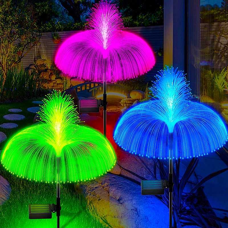 Solar Pathway Lights Outdoor Garden Jellyfish Decor Lawn Lights Solar Power Waterproof Yard Walkway Patio Decor Flowers Lamp C250922