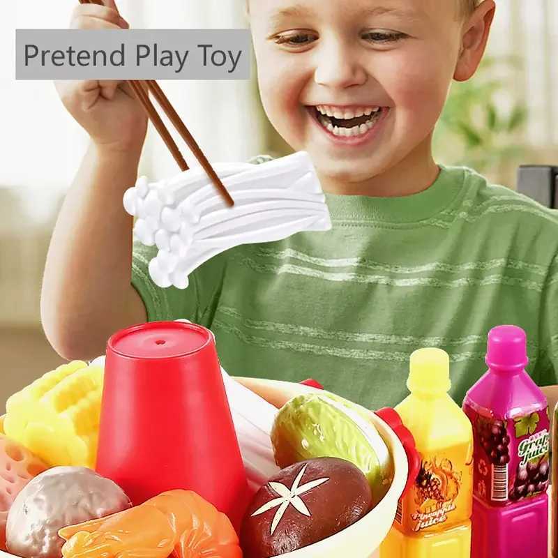 Kids Pretend Play Kitchen Toys Simulation Food Barbecue Cooking Toys Children Educational Play House Interactive Toys For Girl C250922