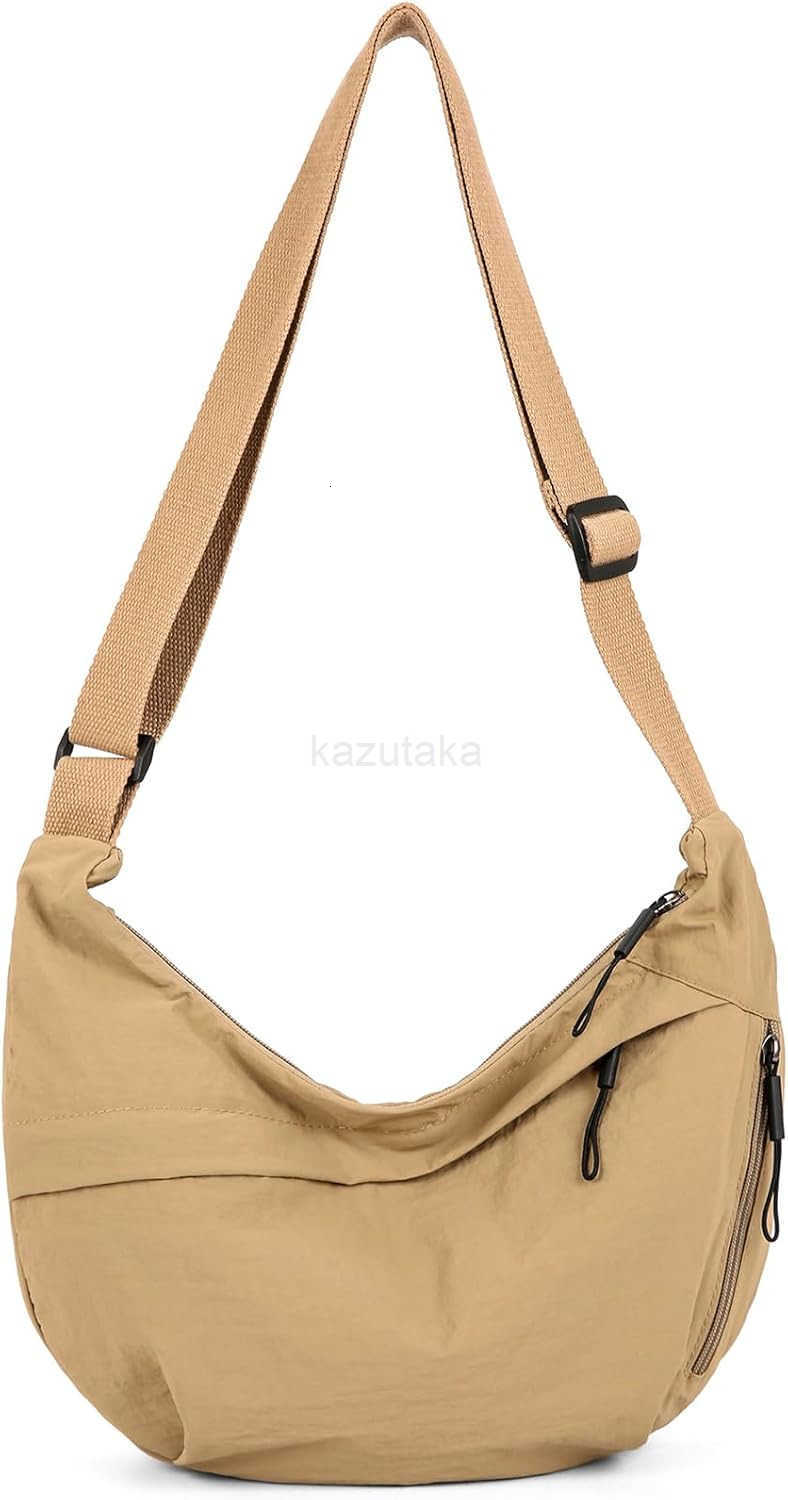 Crescent Crossbody Bags for Women Nylon Slouchy Sling pacious Dumpling Shoulder Handbag Cross Body Purses Z250922