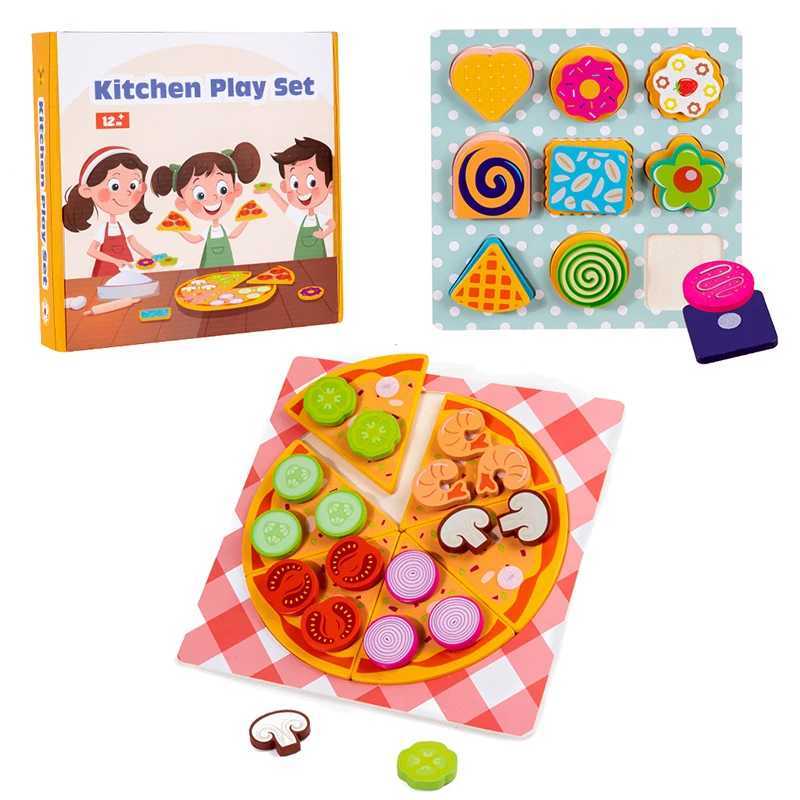 Children Simulation Food Kitchen Toy Pizza Cookies Pretend Play Jigsaw Puzzle Game Educational Learning Toys For Kids Girls Gift C250922