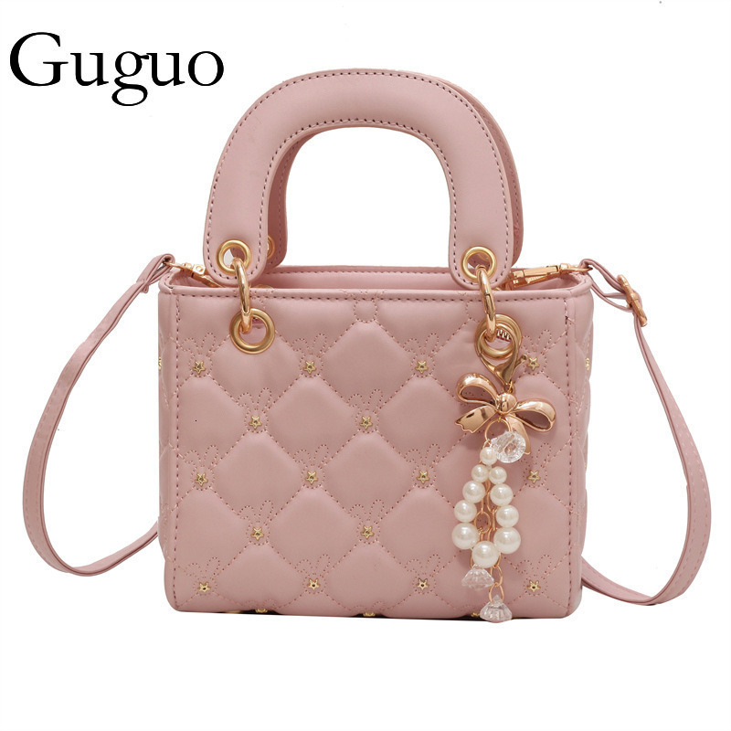 Guguo Designer Bag Quilted Embroidery Small Bag For Women 2025 Summer New Fashionable Single Shoulder Crossbody Luxury Bag Bag Stylish Handheld Small 