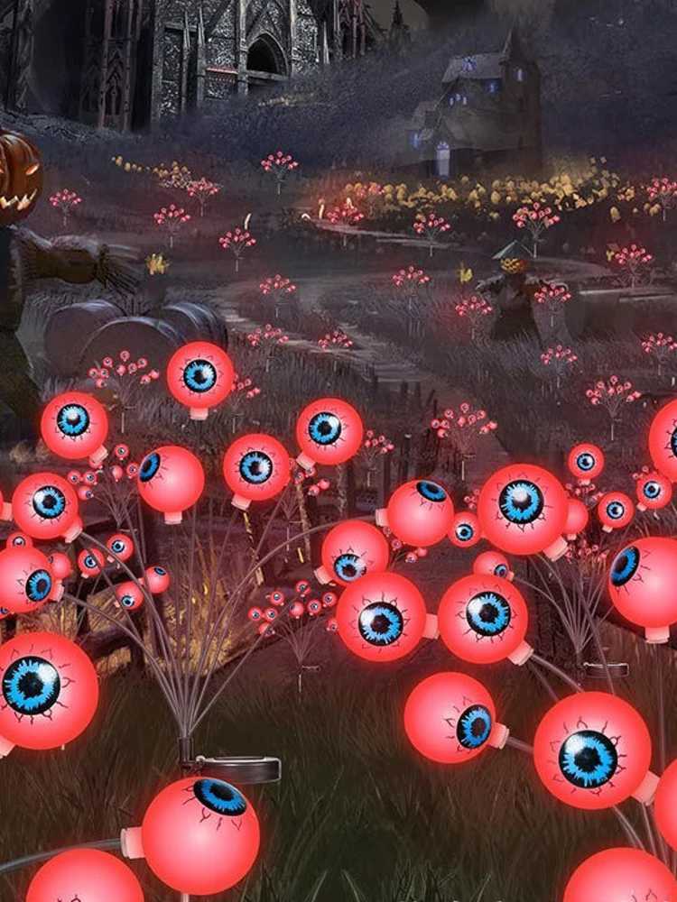 Halloween Lamp Outdoor Solar LED Lawn Light Ghost Eyes Lamp Holiday Party Light Christmas Gift Lamp Yard Decoration String Light C250922