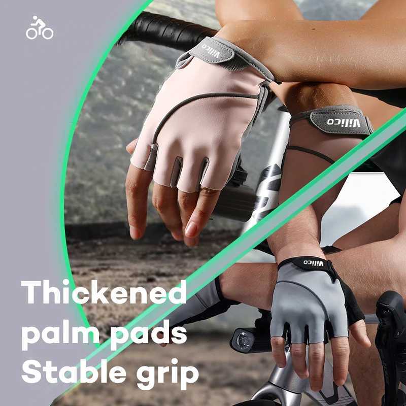 Cycling Bike Gloves Half Finger Shockproof Breathable MTB Mountain Bicycle Sports Gloves Men Women Cycling Short Gloves J250922