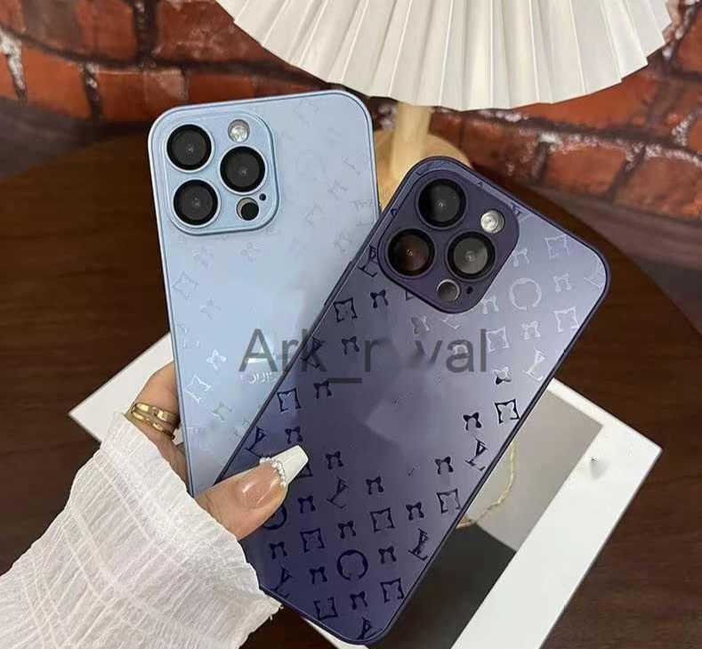 Trendy frosted glass phone case suitable for 15 Promax original ribbon lens 14/16 J250620