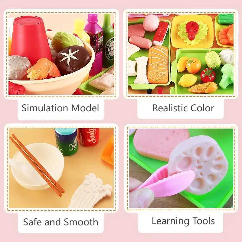 Kids Pretend Play Kitchen Toys Simulation Food Barbecue Cooking Toys Children Educational Play House Interactive Toys For Girl C250922