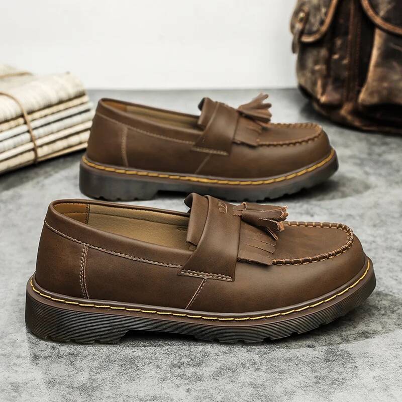 High-quality Men Genuine Leather Flats Women Loafers Polychrome Oxford Shoes Big Size 35-45 ddmymonkey