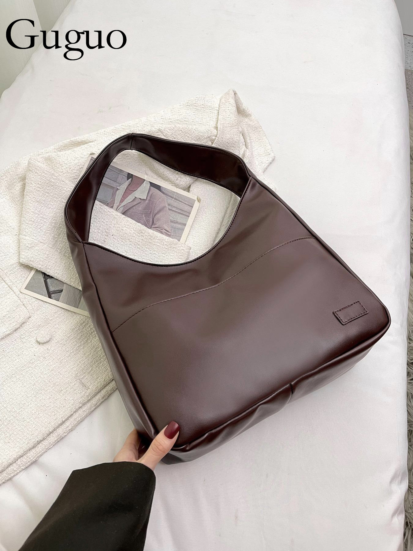 Guguo Designer Bag Bag Autumn 2025 Luxury Bag New Women's Tote Bag Shiling Large Capacity Shoulder Bag Handbag Crossbody Shoulder Bag