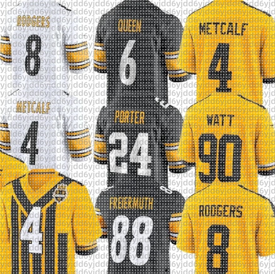 nfl Steeler Jersey T.J. Watt DK Metcalf Joey Porter Jr Pat Freiermuth Will Howard Zach Frazier Patrick Queen Kaleb Johnson Payton Wilson Jaylen Warren Calvin Austin III