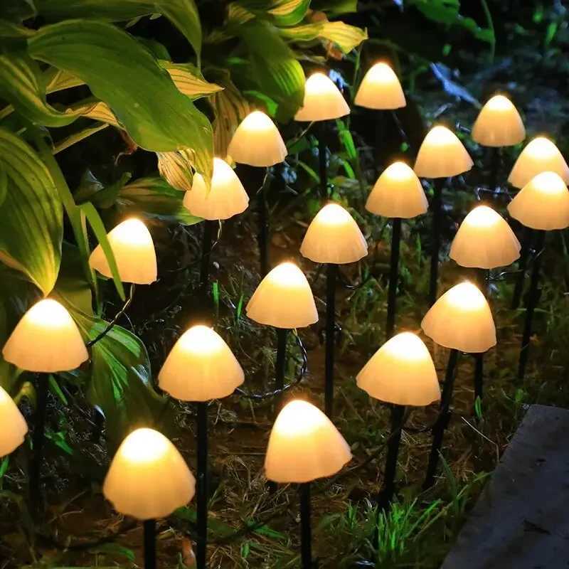 Mushroom String Lights Solar Fairy Lawn Lamp Outdoor Landscape Camping Garden Party Terrace Decoration Lights C250922