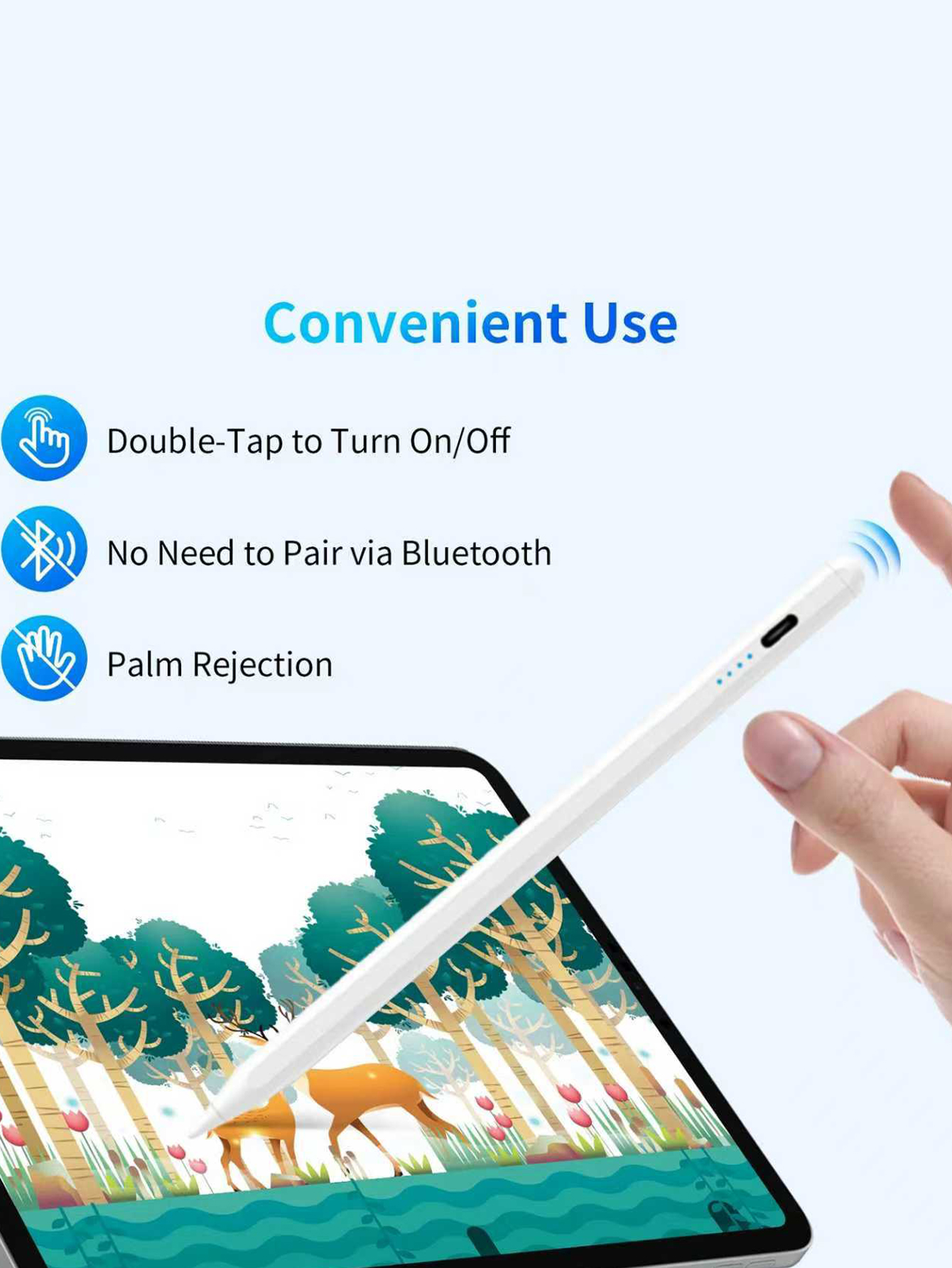 Universal Capacitive Stylus Pen for Phones Tablets, Replaceable Tips, Scratch Resistant, Screen Friendly Compatible with All Touchscreens