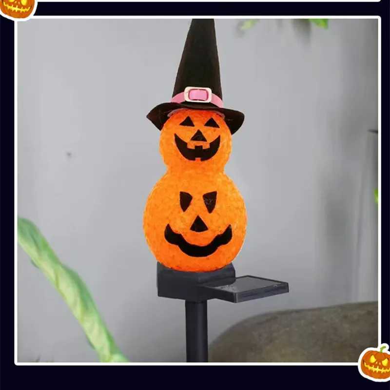 Halloween Pumpkin Solar Lights For Garden Holiday Decoration Waterproof Lawn Light Horror Theme Decor Ground Plug Lights 015 C250922