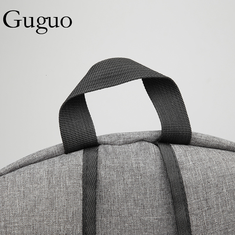 Guguo Designer Bag Cross-border Source Simple Backpack USB Charging Men's Laptop Bag Large Capacity Casual Business Luxury Bag Notebook Backpack