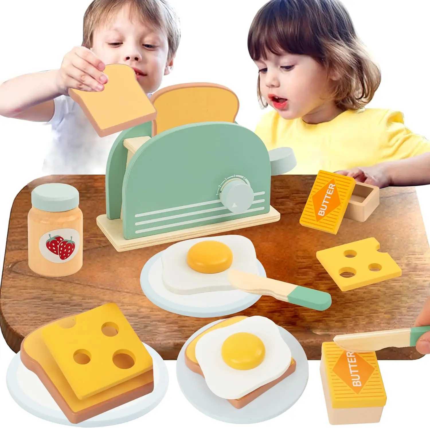 Wooden Kitchen Toys Pretend Play Coffee Mixer Tea Time Set Kids Cooking Accessories Play Food Educational Toys for Toddler Gifts C250922
