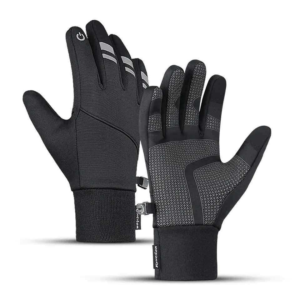 Winter Outdoor Cycling Gloves Thicken Warm Windproof Breathable Touch Screen Silicone Antislip Gloves Sports Ski Riding Gloves J250922