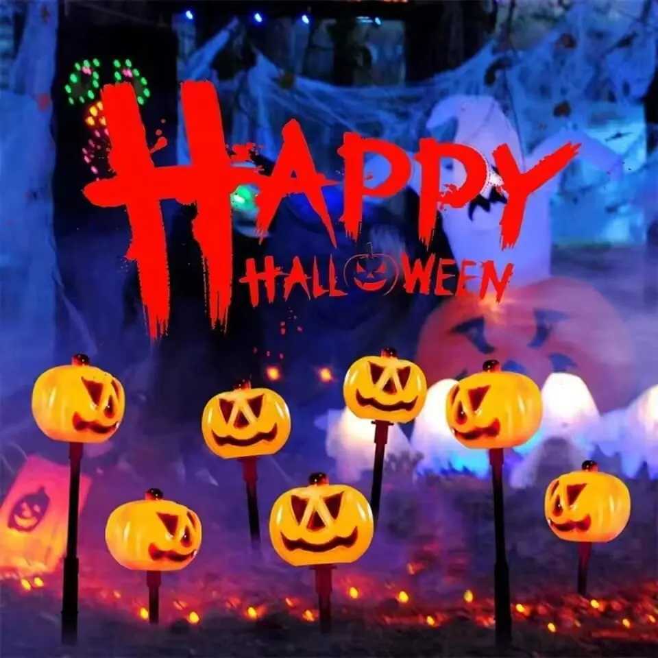 5PCS Solar Halloween Pumpkin Lawn Lamp Outdoor Waterproof Garden Lights Decoration Landscape Lighting For Festive Yard Walkway C250922