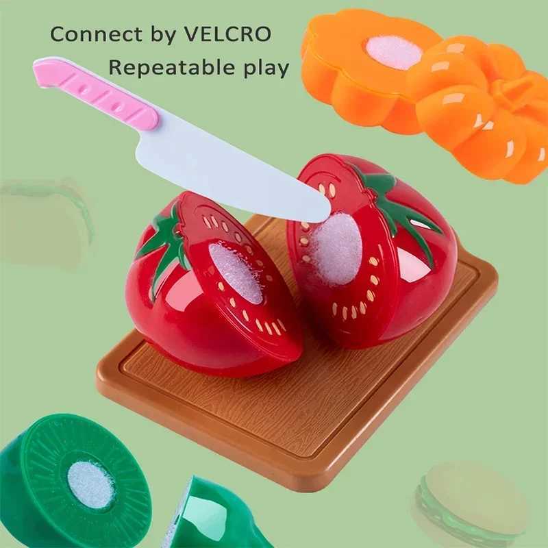 Kids Toys Pretend Play Red Kitchen Toys Simulation Food Cooking Girls Boys Educational Play House Interactive Toys for Children C2509221