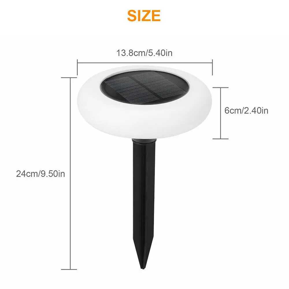 2Pack Solar LED Light Outdoor Lawn Lamp Yard Lanscape Color Changing C250922