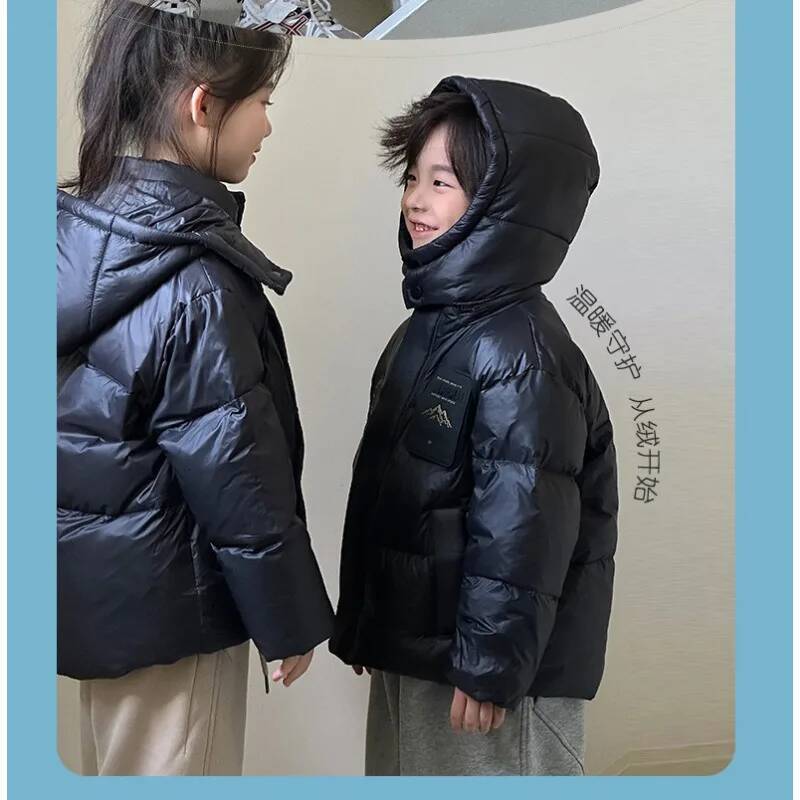 High Quality Thicker Jacket Hooded Black White Duck Outerwear Girl And Boys Down Coats Winter Children ddmysept