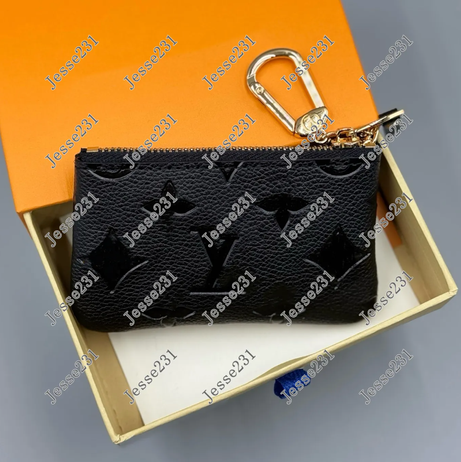 Top designer wallets bag Keychain Ring KEY POUCH coin purse Damier leather Credit Card Holder women men small zipper purses Wallet with box and dust bag M62650