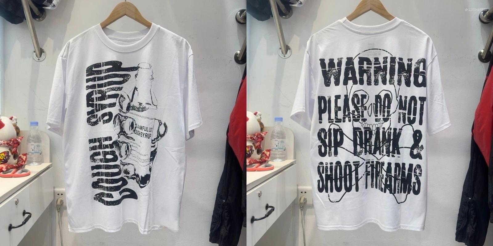 Men's T Shirts That's A Awful Lot Of Cough Syrup Print T-Shirt Comfortable Summer Casual Short Sleeve Unisex Top Cartoon Streetwear