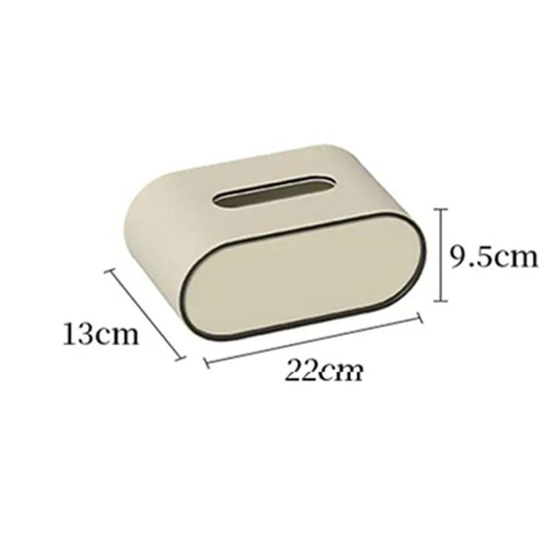 Luxury Tissue Box Orange Designer Paper Box High-end Living Room Creative Oval Leather Bedroom Desktop Napkin Storage Box Organization