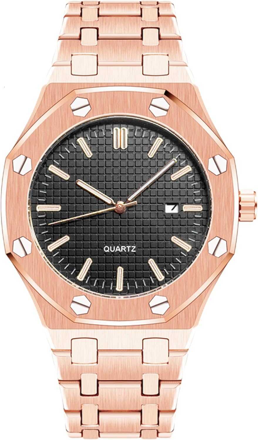 Mens Watches Royalty Stainless Steel Quartz Movement Date Male Clock Waterproof Luminous Hands Casual Business Wrist Watches for Men Z250922