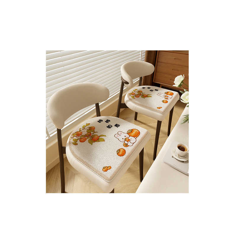 Cartoon Office Chair Cushion Washable StainResistant with Lock Edge Winter Insulation HorseshoeShaped Faux Cashmere Chair Seat Cushion C250922